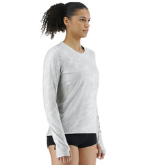 TYR Women's Camohex SunDefense Long Sleeve UPF 50+ Swim Shirt
