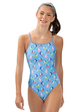 Dolfin Uglies Women's Fin Floats V-2 Back One Piece Swimsuit