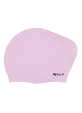 Sporti Solid Long Hair Bun Silicone Swim Cap