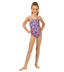 Dolfin Girls' Pinwheel One Piece Swimsuit (Big Kid)