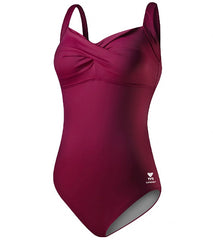 TYR Solid Twisted Bra Chlorine Resistant Controlfit One Piece Swimsuit