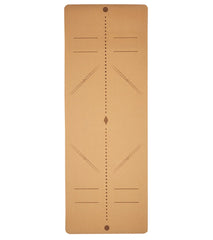 Everyday Yoga Alignment Cork Yoga Mat 72 x 26 Inch 5mm