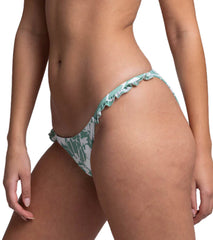JOLYN Women's Karlee Floriana Side Ruffles Low Rise Bikini Bottom