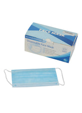 KEMP USA Blue Disposable Face Masks, Non-Medical, 3-Ply (Pack of 50)