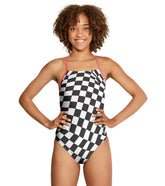 Speedo Women's Printed Tie Back One Piece Swimsuit