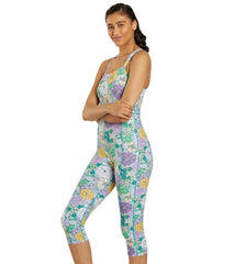 Sporti Active Bondi Floral One Piece Cropped Swim Unitard