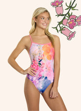 Sporti HydroLast Mystic Bloom Micro Back One Piece Swimsuit (26-40)