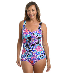 Maxine Women's Mums The Word Girl Leg One Piece Swimsuit