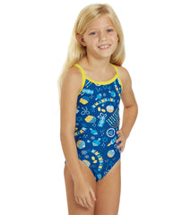 Sporti Granny Sweater Dancing Dreidel Thin Strap One Piece Swimsuit Youth (22-28)