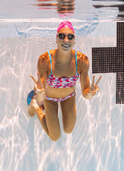 Sporti x Gretchen Walsh Liquified Checks Tracy Double Strap Bikini Bottom