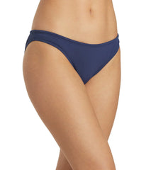 JOLYN Women's Midl Solid Bikini Bottom Navy