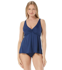 Beach House Women's Paloma Beach Solids Willow Solid Twist Front Tankini Top
