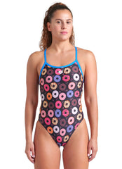 Arena Women's Donuts Challenge Back One Piece Swimsuit