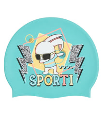 Sporti Hip Hop Bunny Silicone Swim Cap