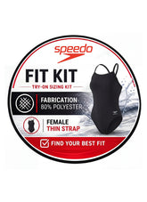 Speedo Fit Kit Thin Strap One Piece Swimsuit (80% Poly)