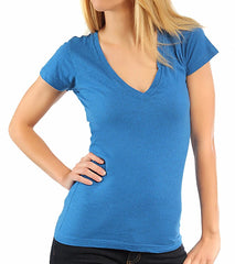 Hurley Girls' Solid Perfect V Heathered S/S T-Shirt