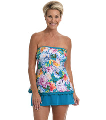 Maxine Women's English Arboretum Ruffle Tankini Top