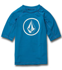 Volcom Boys' Lido Solid Short Sleeve Rashguard (Toddler, Little Kid, Big Kid)