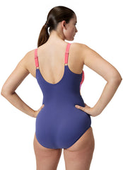 Speedo Women's Banded Colorblock One Piece Swimsuit