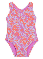 Speedo Girls' Printed Toddler One Piece Snap Swimsuit (Toddler, Little Kid)