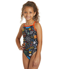 Sporti Halloween Party Thin Strap One Piece Swimsuit Youth (22-28)