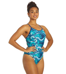 Sporti Great Wave Thin Strap One Piece Swimsuit