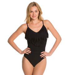 Magicsuit by Miraclesuit Women's Solid Fringe Blaire One Piece Swimsuit