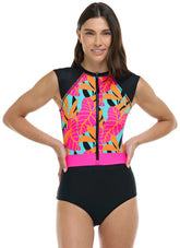 Body Glove Women's Canopy Stand Up Short Sleeve One Piece Paddle Suit
