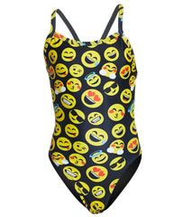 iSwim Emoji Thin Strap One Piece Swimsuit Youth (22-28)