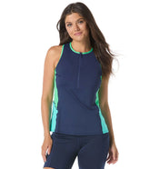 Beach House Women's Color Block Paloma Beach Solids Racer Tankini Top