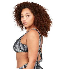 Volcom Women's Plus Size Stay Or Leaf Scoop Bikini Top