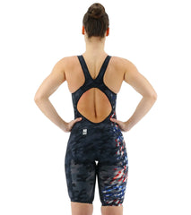 TYR Women's Venzo Camo USA Open Back Tech Suit Swimsuit