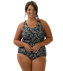 Dolfin Aquashape Women's Print Conservative One Piece Swimsuit