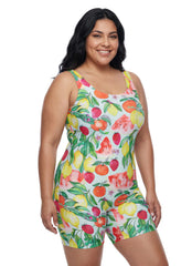 Sporti Plus Size Unitard Riviera Picnic One Piece Swimsuit