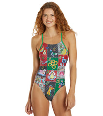 Sporti Granny Sweater 12 Days of Christmas Micro Back One Piece Swimsuit (26-40)