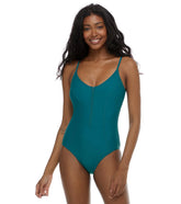 Body Glove Women's Smoothies Skylar Zip One Piece Swimsuit