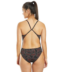 Sporti Renew Chlorine Proof Printed Micro Back One Piece Swimsuit