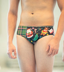 Sporti Granny Sweater Holiday Tartan Brief Swimsuit