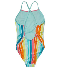 Speedo Girls' Printed X Back One Piece Swimsuit (Big Kid)