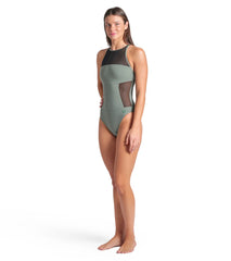 Arena Women's Mesh Panels Pro Back One Piece Swimsuit