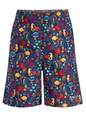 Dolfin Boys' Little Fish Print Swim Trunks (Toddler, Little Kid)