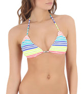Body Glove Swimwear Womens Stripe-Orama Brasilia Slider Triangle Bikini Top