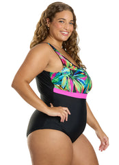 Waterpro Women's Radiant Splice U-Back One Piece Swimsuit