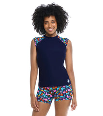 Body Glove Women's Vivid Field Exhale Short Sleeve UPF 50 Rashguard