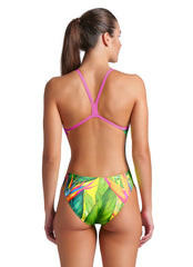 Arena Women's Bird Of Paradise Challenge Back One Piece Swimsuit