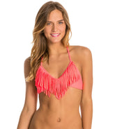Body Glove Swimwear Womens Ibiza Fringe Triangle Bikini Top