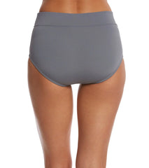 Dolfin Solid High Waisted Conservative Cut Brief Swimsuit