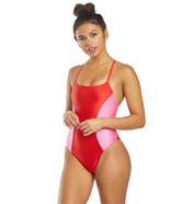 Dolfin Uglies Women's Revibe High-Shine Color Block Diamondback One Piece Swimsuit
