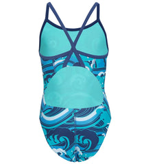Sporti Great Wave Thin Strap One Piece Swimsuit Youth (22-28)