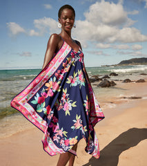 Tommy Bahama Women's Summer Floral Scarf Cover Up Dress